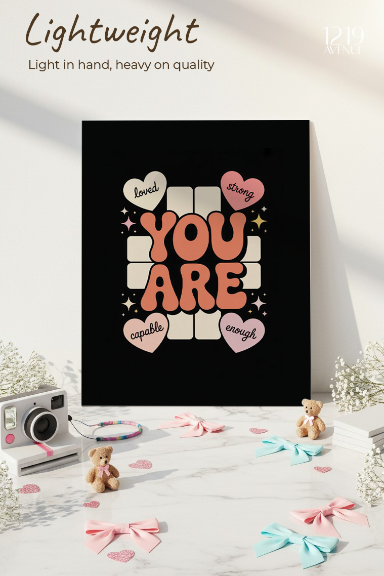 Printed 4K Ultra Gloss Metal Frame A3 Size | You Matter Print | 1.2mm Premium Thickness Wall Frame (12x18 Inches) 1219 Avenue