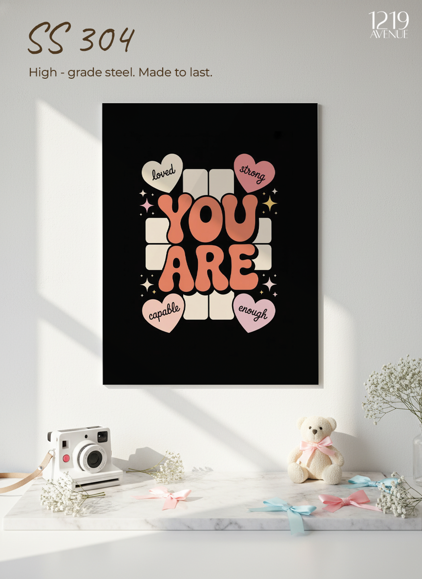 Printed 4K Ultra Gloss Metal Frame A3 Size | You Matter Print | 1.2mm Premium Thickness Wall Frame (12x18 Inches) 1219 Avenue