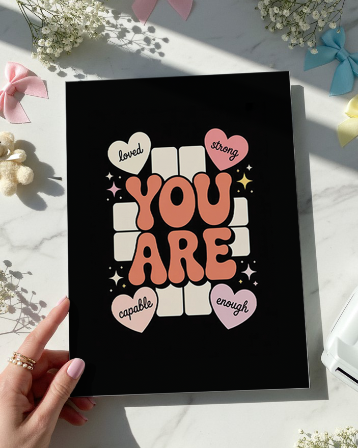 Printed 4K Ultra Gloss Metal Frame A3 Size | You Matter Print | 1.2mm Premium Thickness Wall Frame (12x18 Inches) 1219 Avenue