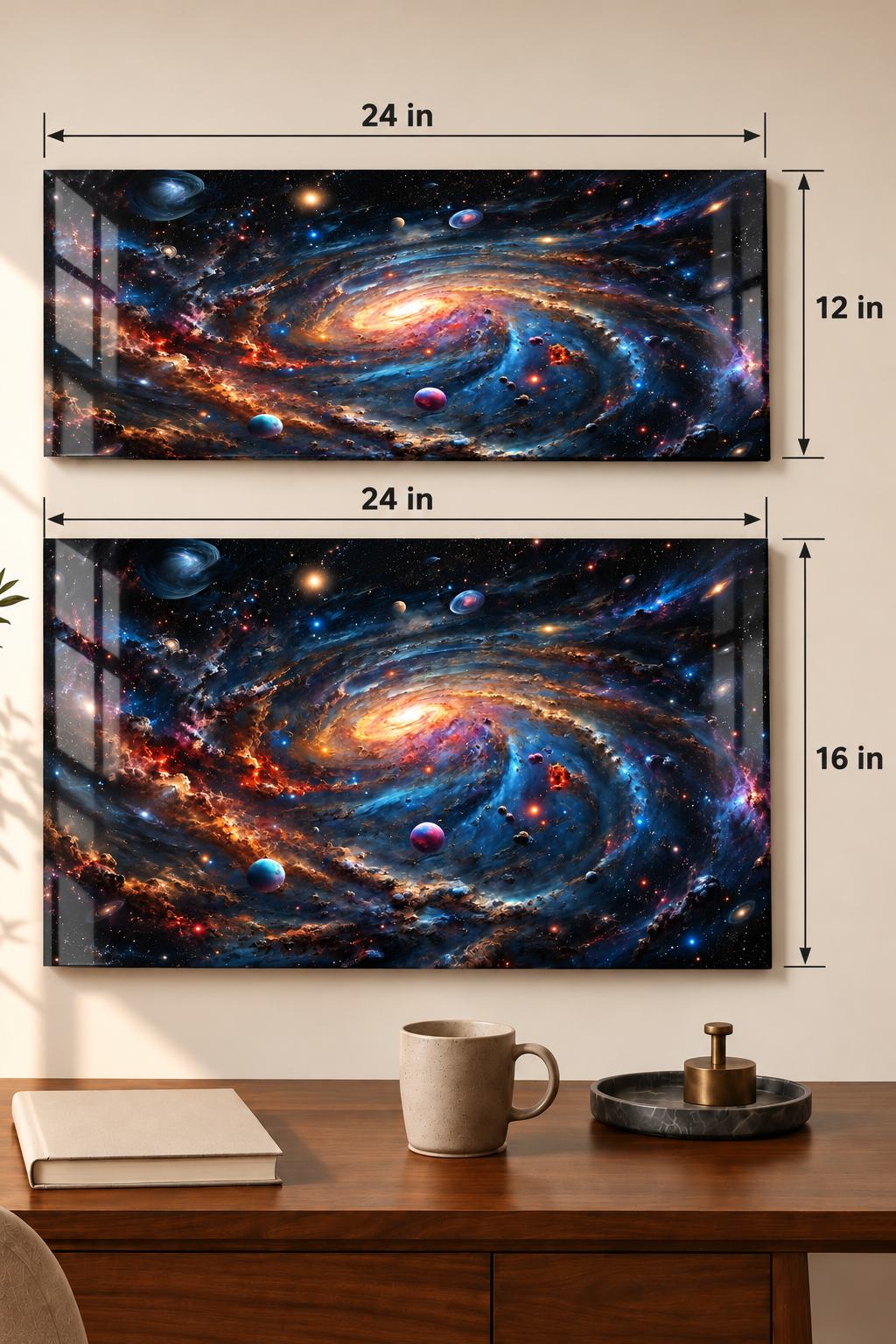 Printed  Metal Wall Art | Cosmic Infinity Vibes Print | Available in Potrait & Landscape | Small ,Medium ,Large 1219 Avenue