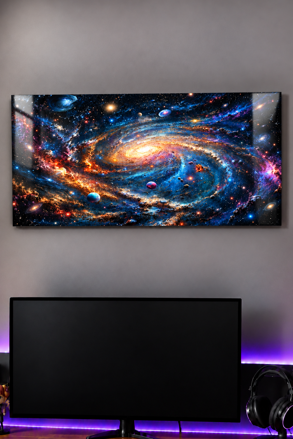 Printed  Metal Wall Art | Cosmic Infinity Vibes Print | Available in Potrait & Landscape | Small ,Medium ,Large 1219 Avenue