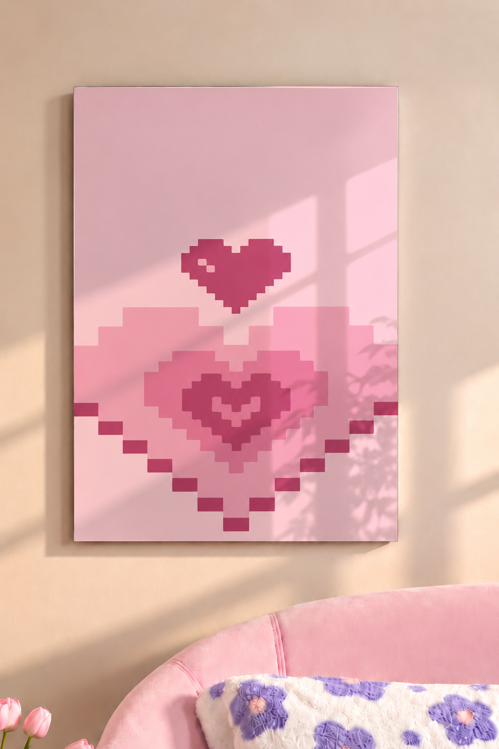 Printed  Metal Wall Art | Digital Love Print | Available in Potrait & Landscape | Small ,Medium ,Large