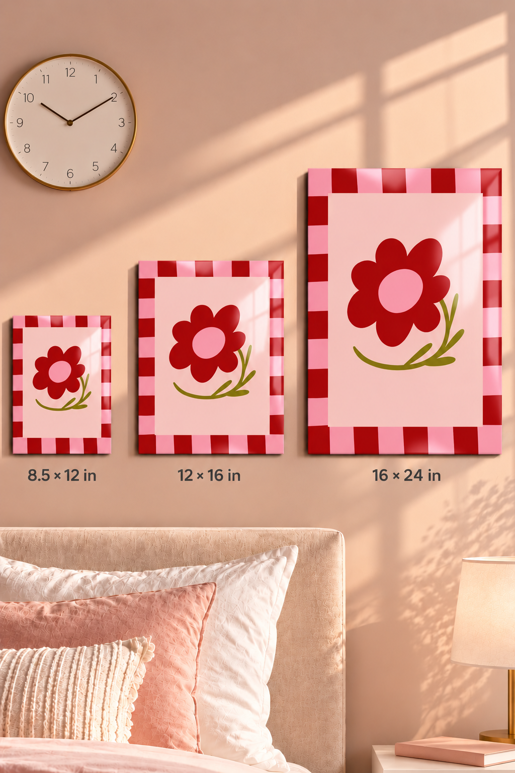 Printed  Metal Wall Art | Flower Frame Print | Available in Potrait & Landscape | Small ,Medium ,Large 1219 Avenue