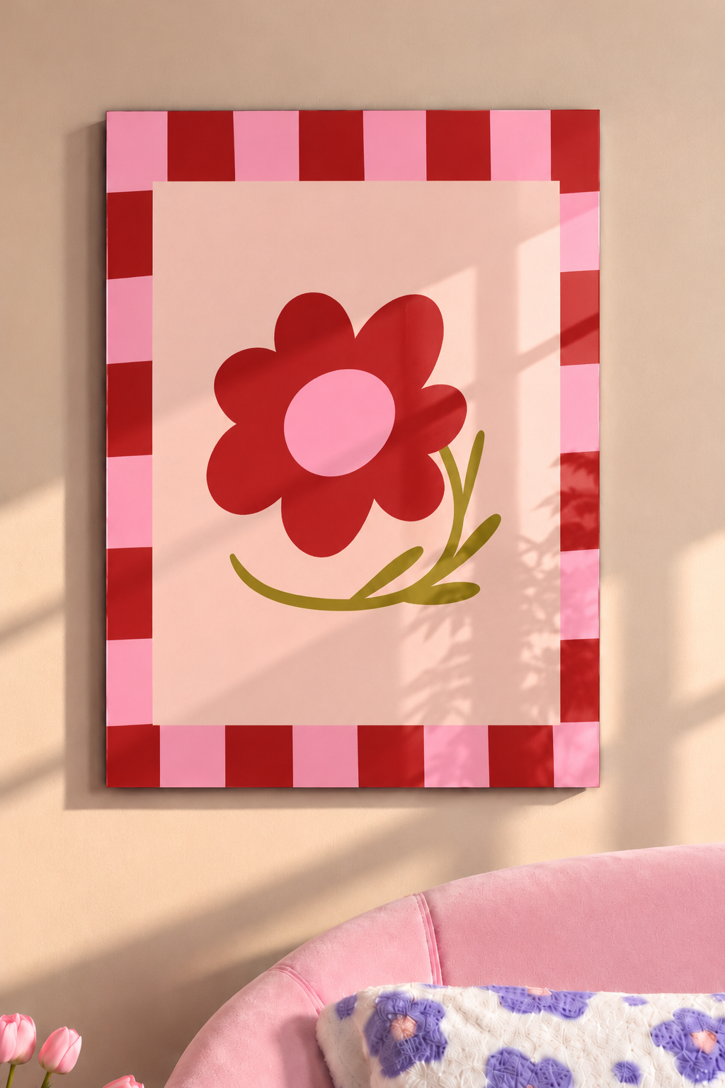 Printed  Metal Wall Art | Flower Frame Print | Available in Potrait & Landscape | Small ,Medium ,Large 1219 Avenue