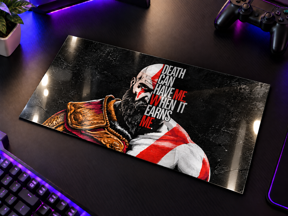 Printed  Metal Wall Art | Kratos Warrior Spirit Print | Available in Potrait & Landscape | Small ,Medium ,Large 1219 Avenue