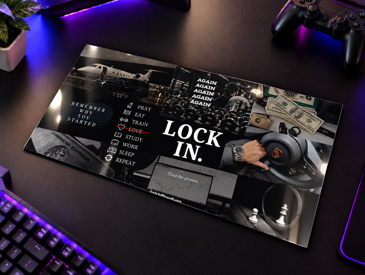 Printed  Metal Wall Art | Lock In Mentality Print | Available in Potrait & Landscape | Small ,Medium ,Large 1219 Avenue