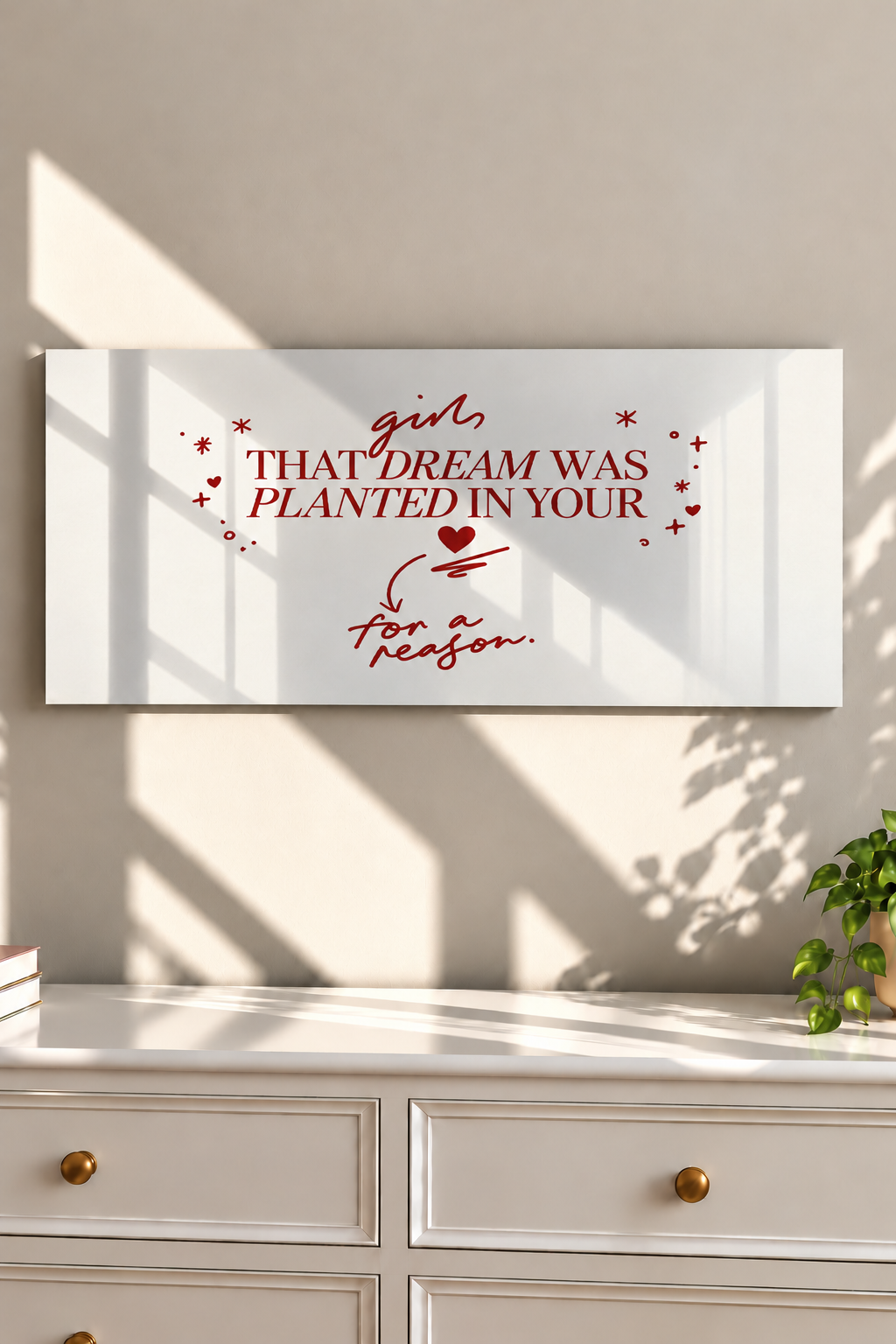 Printed  Metal Wall Art | Planted Dreams Print | Available in Potrait & Landscape | Small ,Medium ,Large 1219 Avenue