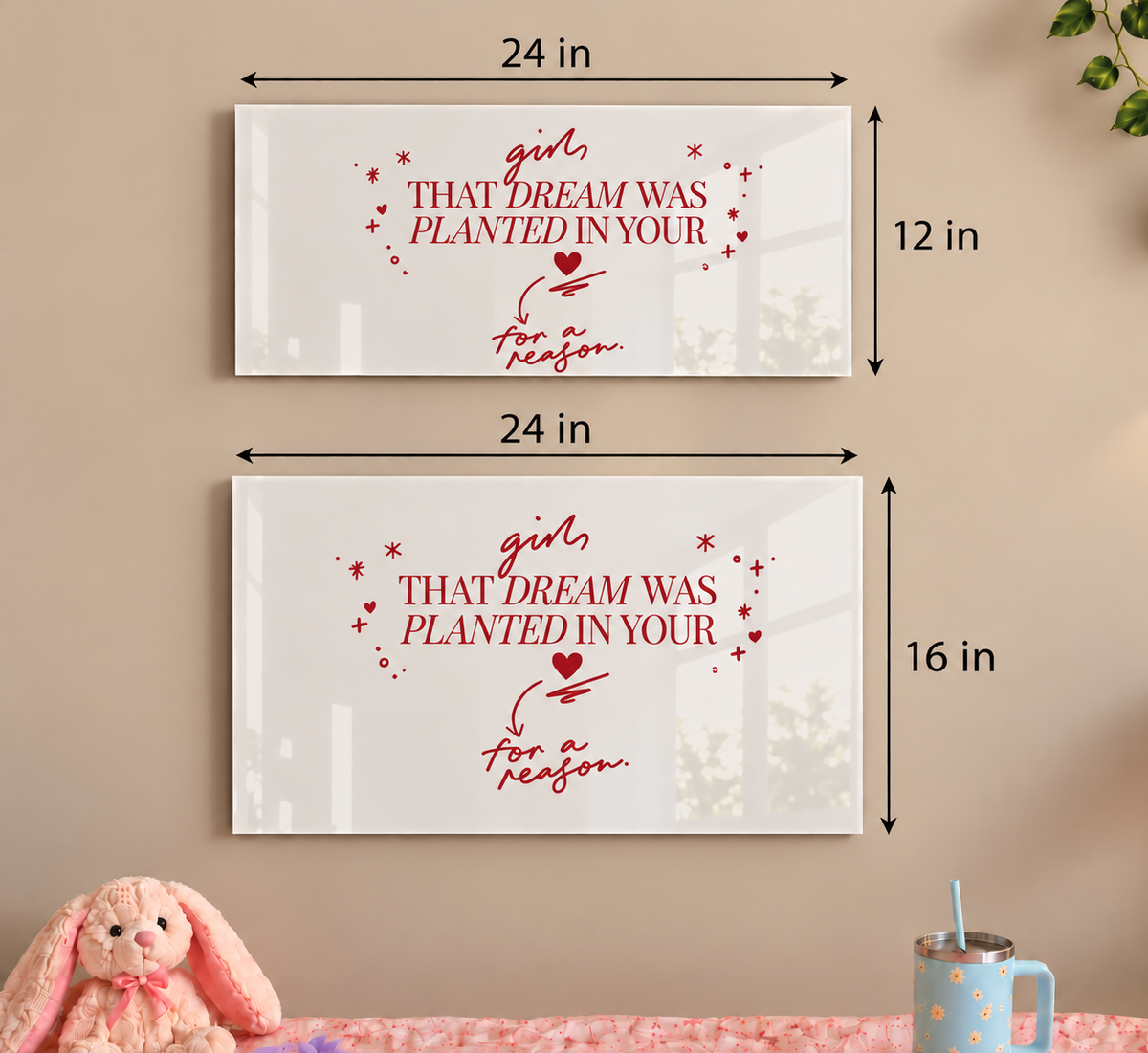 Printed  Metal Wall Art | Planted Dreams Print | Available in Potrait & Landscape | Small ,Medium ,Large 1219 Avenue