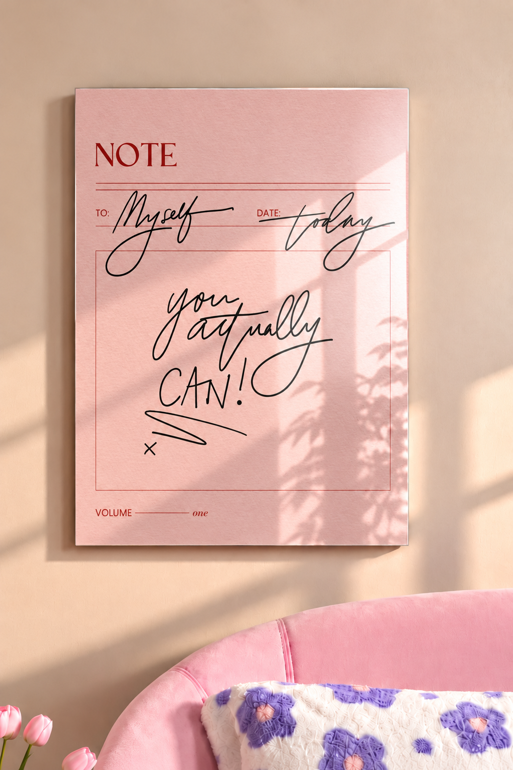 Printed  Metal Wall Art | Self Note Print | Available in Potrait & Landscape | Small ,Medium ,Large 1219 Avenue