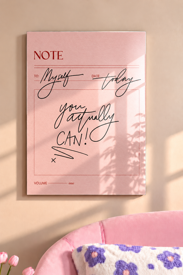 Printed  Metal Wall Art | Self Note Print | Available in Potrait & Landscape | Small ,Medium ,Large 1219 Avenue
