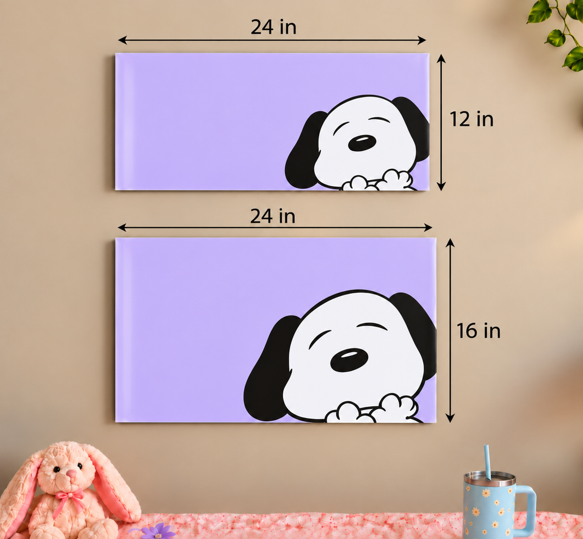 Printed  Metal Wall Art | Sleepy Pup Print | Available in Potrait & Landscape | Small ,Medium ,Large 1219 Avenue