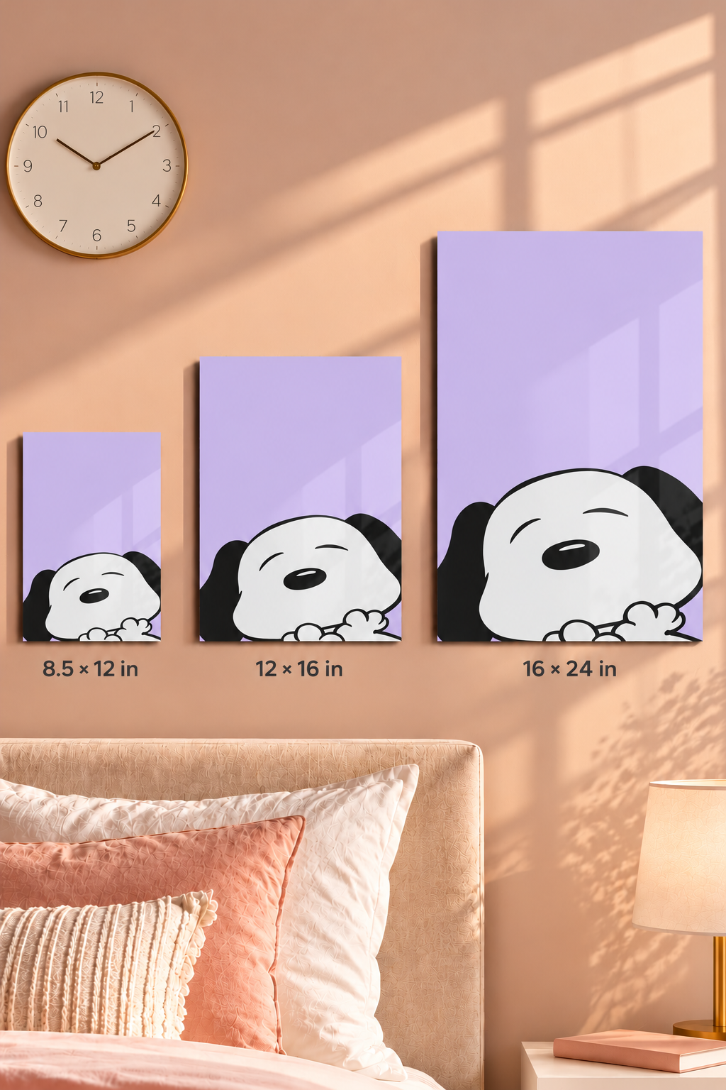 Printed  Metal Wall Art | Sleepy Pup Print | Available in Potrait & Landscape | Small ,Medium ,Large 1219 Avenue