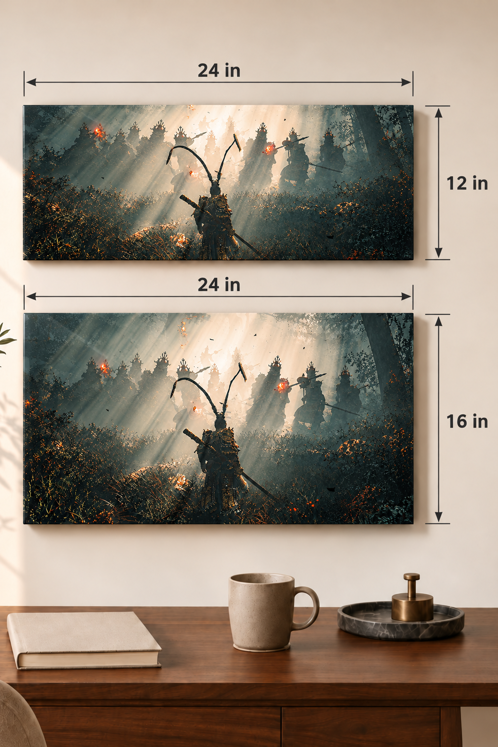 Printed  Metal Wall Art | Spirit of the Samurai Print | Available in Potrait & Landscape | Small ,Medium ,Large 1219 Avenue