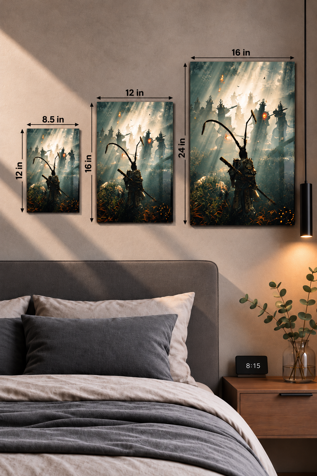 Printed  Metal Wall Art | Spirit of the Samurai Print | Available in Potrait & Landscape | Small ,Medium ,Large 1219 Avenue