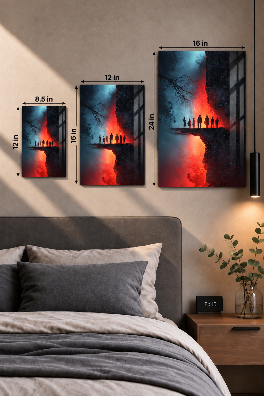 Printed  Metal Wall Art | STRANGER THINGS-Parralel Edge Print | Available in Potrait & Landscape | Small ,Medium ,Large 1219 Avenue
