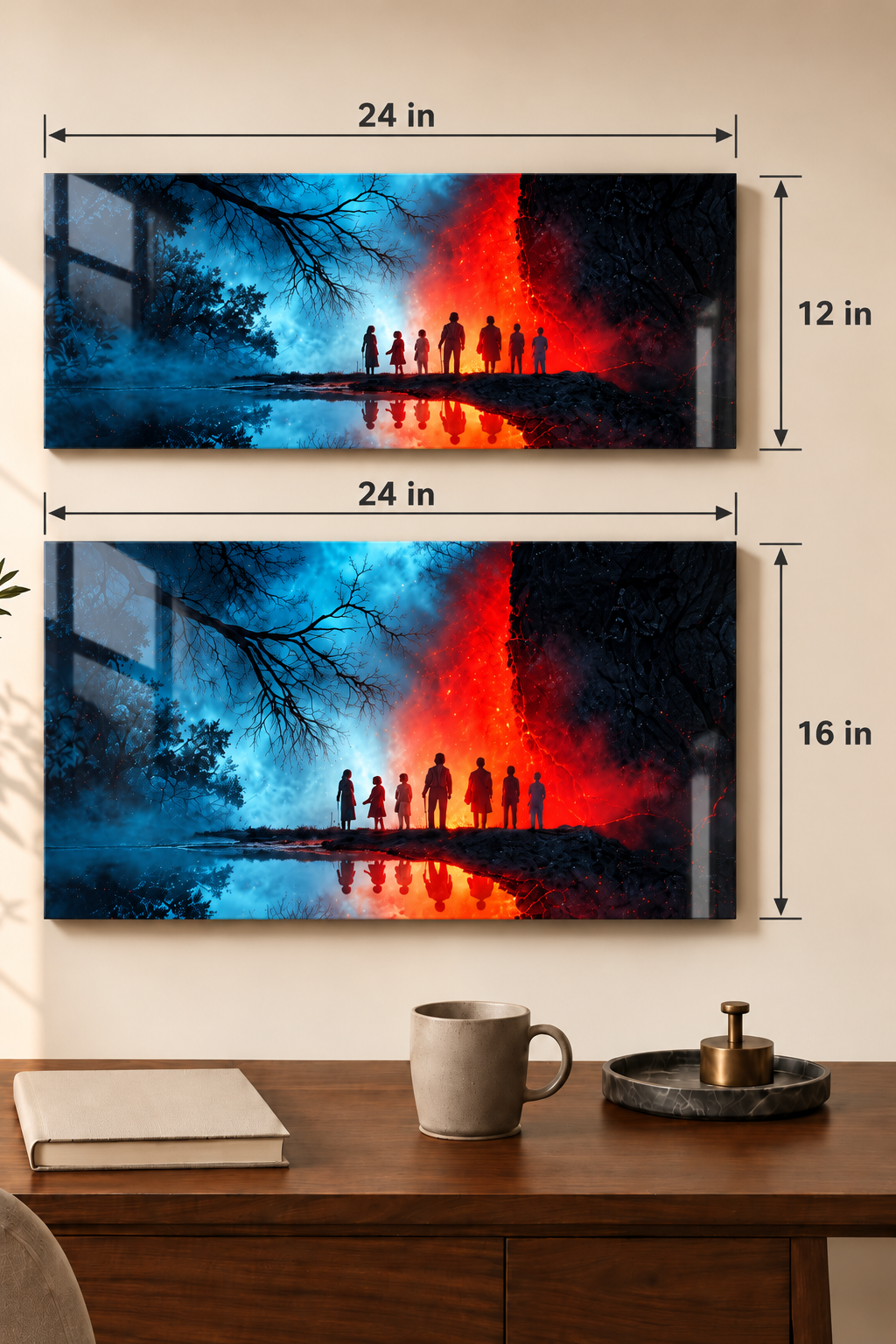 Printed  Metal Wall Art | STRANGER THINGS-Parralel Edge Print | Available in Potrait & Landscape | Small ,Medium ,Large 1219 Avenue