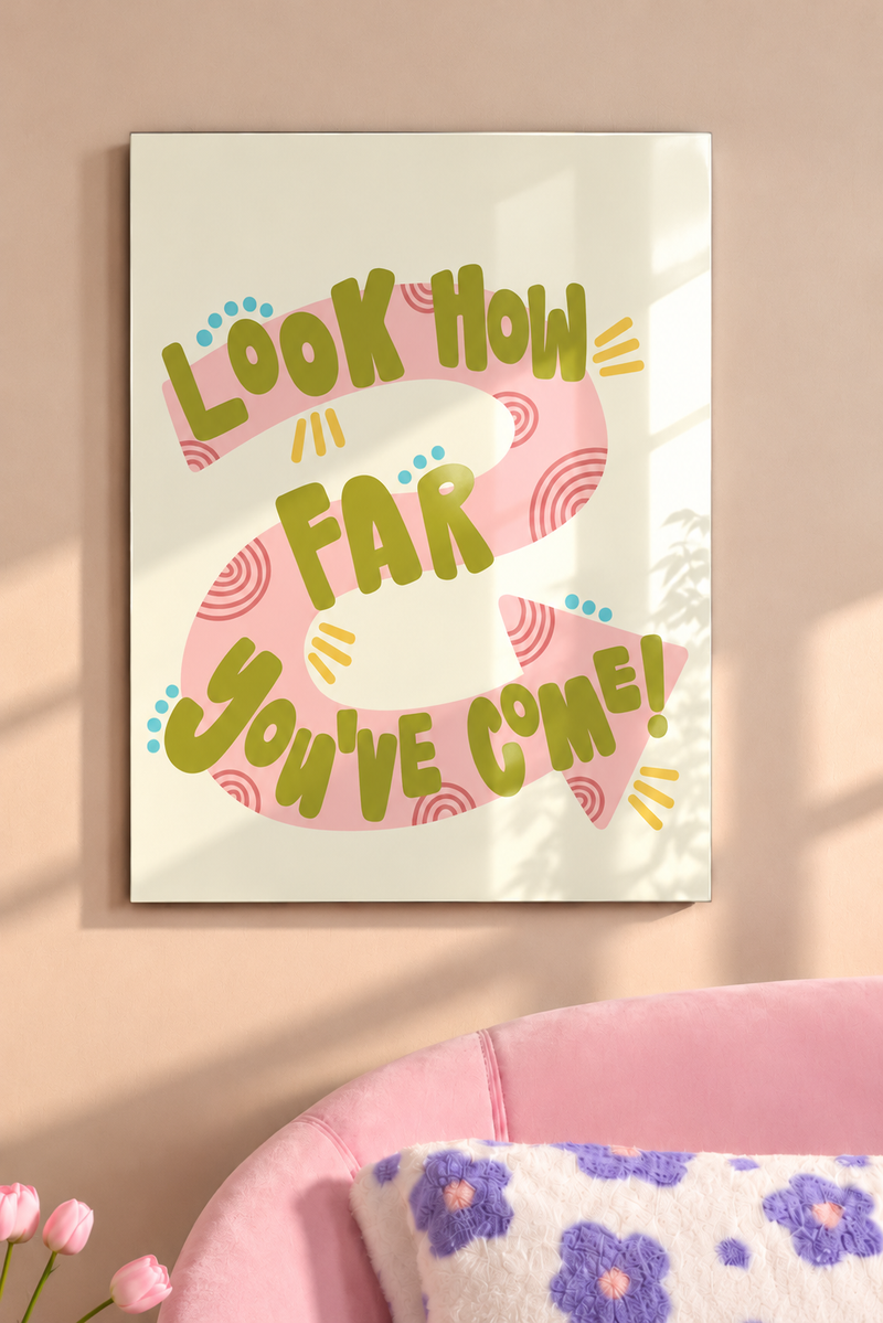 Printed  Metal Wall Art | Tiny Steps Ahead Print | Available in Potrait & Landscape | Small ,Medium ,Large 1219 Avenue