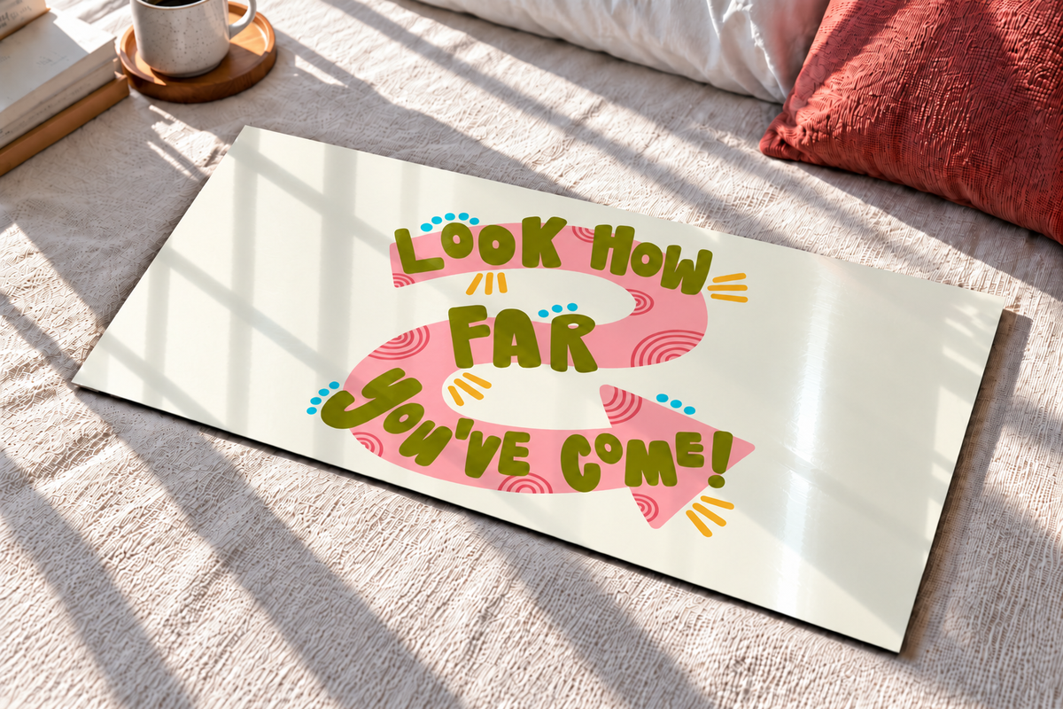 Printed  Metal Wall Art | Tiny Steps Ahead Print | Available in Potrait & Landscape | Small ,Medium ,Large 1219 Avenue