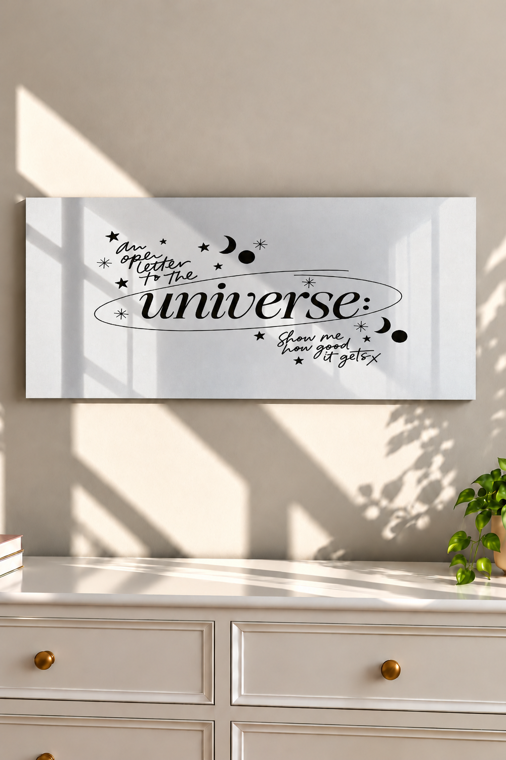 Printed  Metal Wall Art | Trust the Universe Print | Available in Potrait & Landscape | Small ,Medium ,Large 1219 Avenue