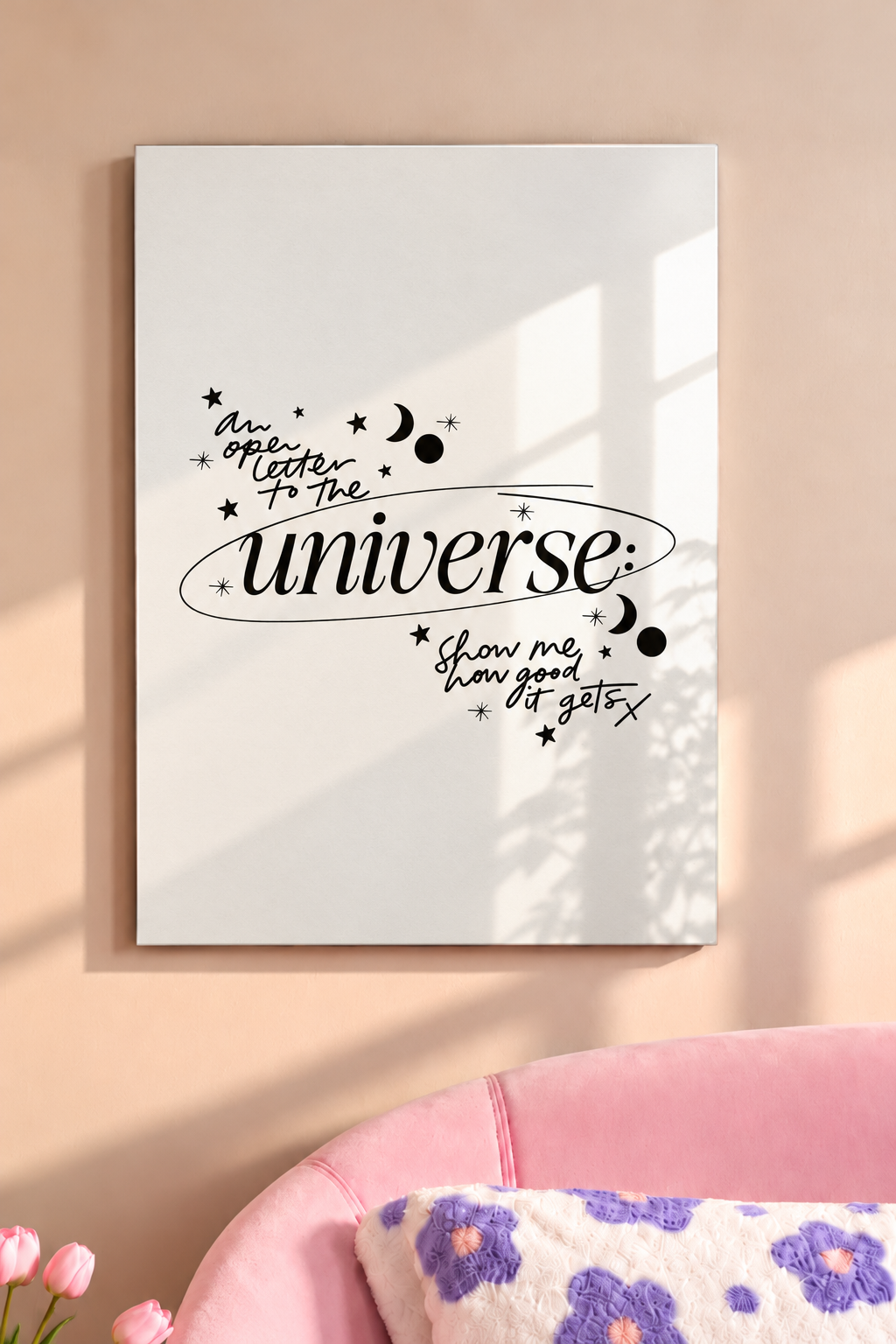 Printed  Metal Wall Art | Trust the Universe Print | Available in Potrait & Landscape | Small ,Medium ,Large