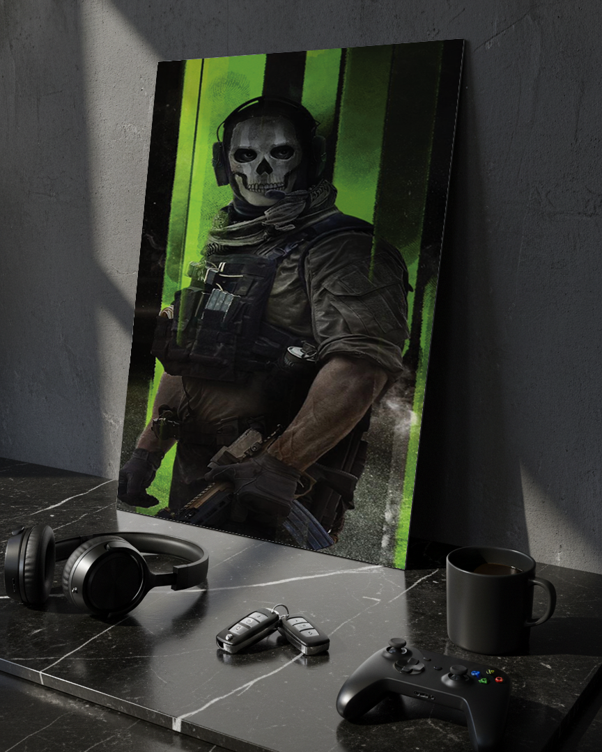 Printed 4K Ultra Gloss Metal Frame A3 Size | War Mode Activated Print | 1.2mm Premium Thickness Wall Frame (12x18 Inches) 1219 Avenue