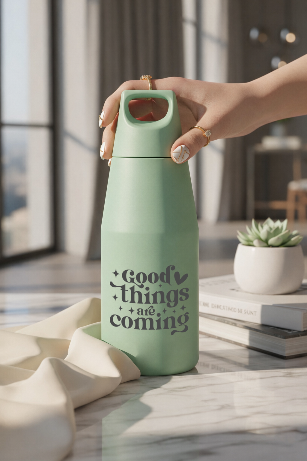 Printed Nuvra Geo-Dash Insulated Bottles 12hrs+ Hot and Cold |Premium Gifting | 580ml and 1100ml | 1 litre capacity 1219 Avenue India
