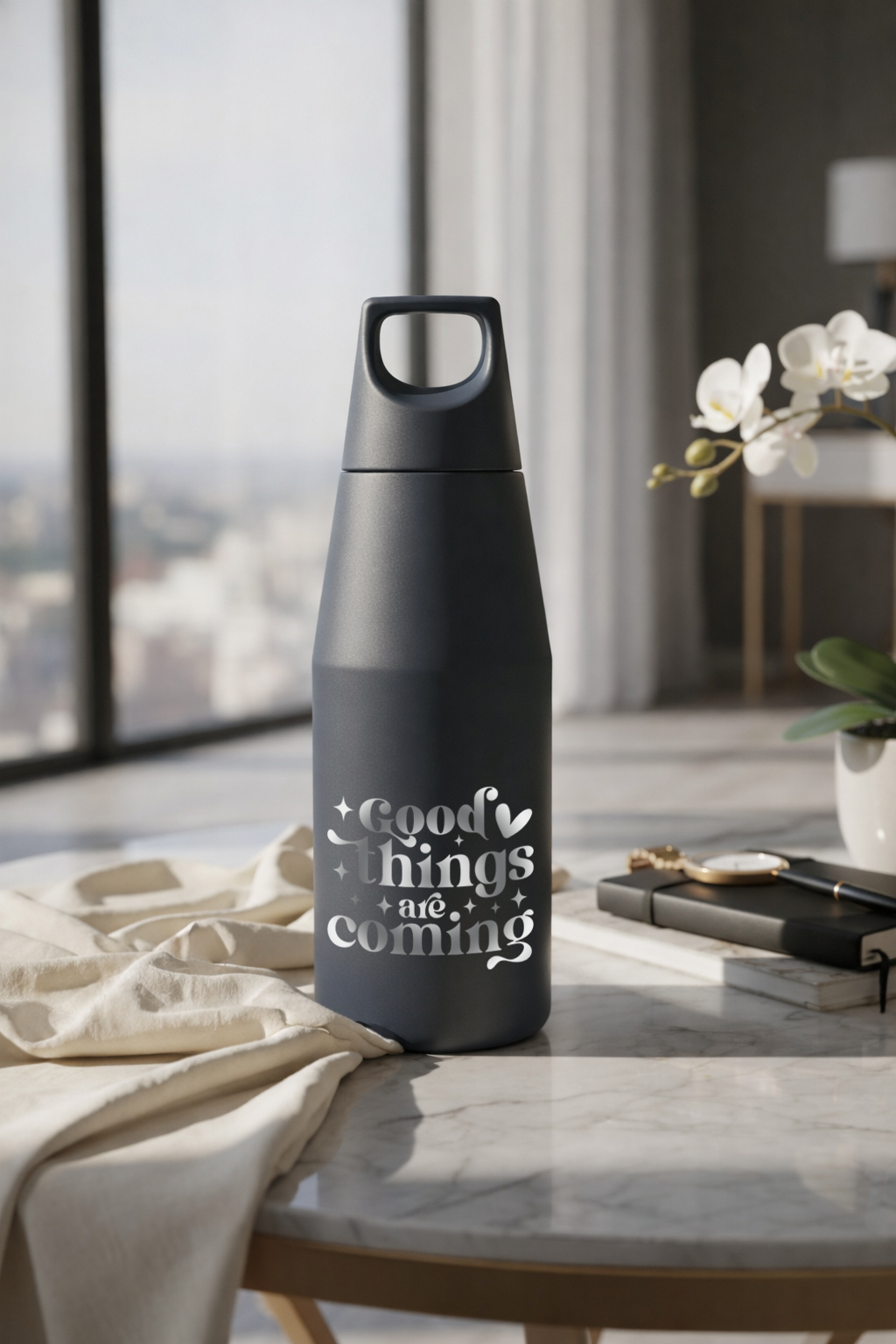 Printed Nuvra Geo-Dash Insulated Bottles 12hrs+ Hot and Cold |Premium Gifting | 580ml and 1100ml | 1 litre capacity 1219 Avenue India