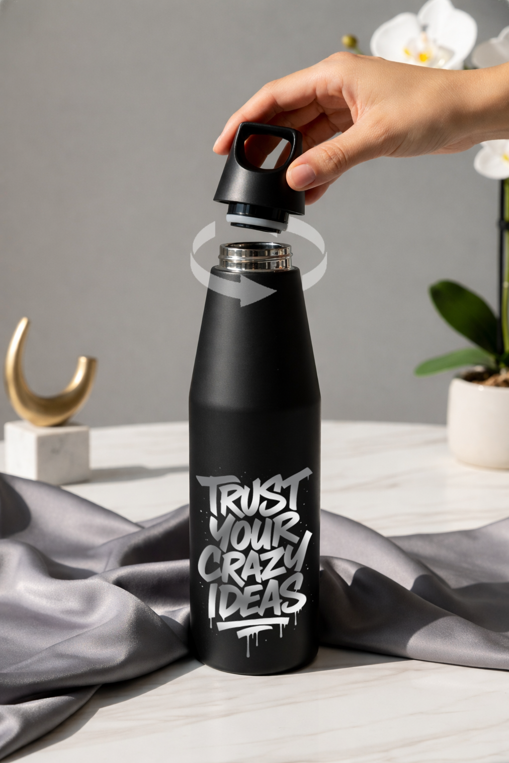 Printed Nuvra Geo-Dash Insulated Bottles 12hrs+ Hot and Cold |Premium Gifting | 580ml and 1100ml | 1 litre capacity 1219 Avenue India