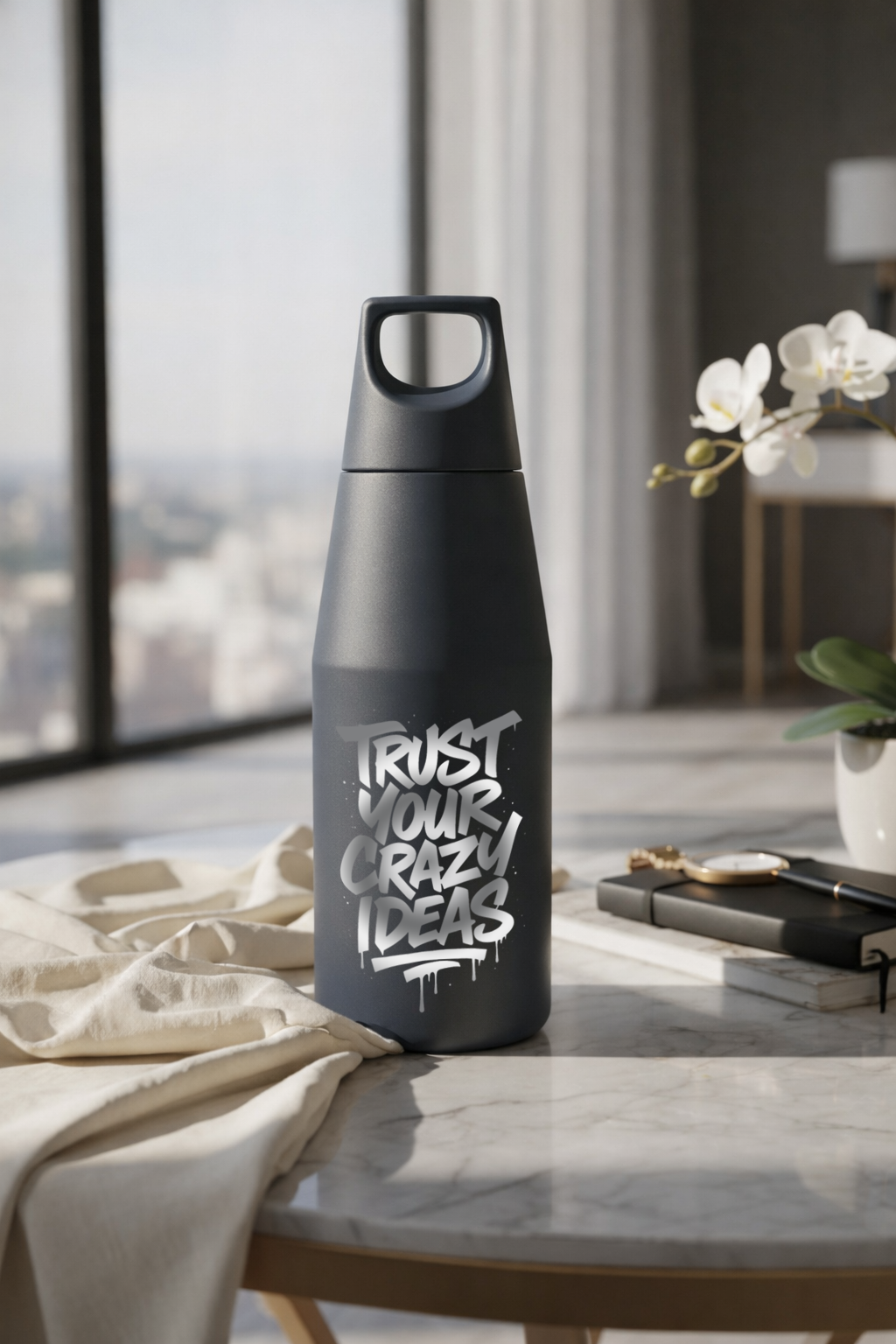 Printed Nuvra Geo-Dash Insulated Bottles 12hrs+ Hot and Cold |Premium Gifting | 580ml and 1100ml | 1 litre capacity 1219 Avenue India