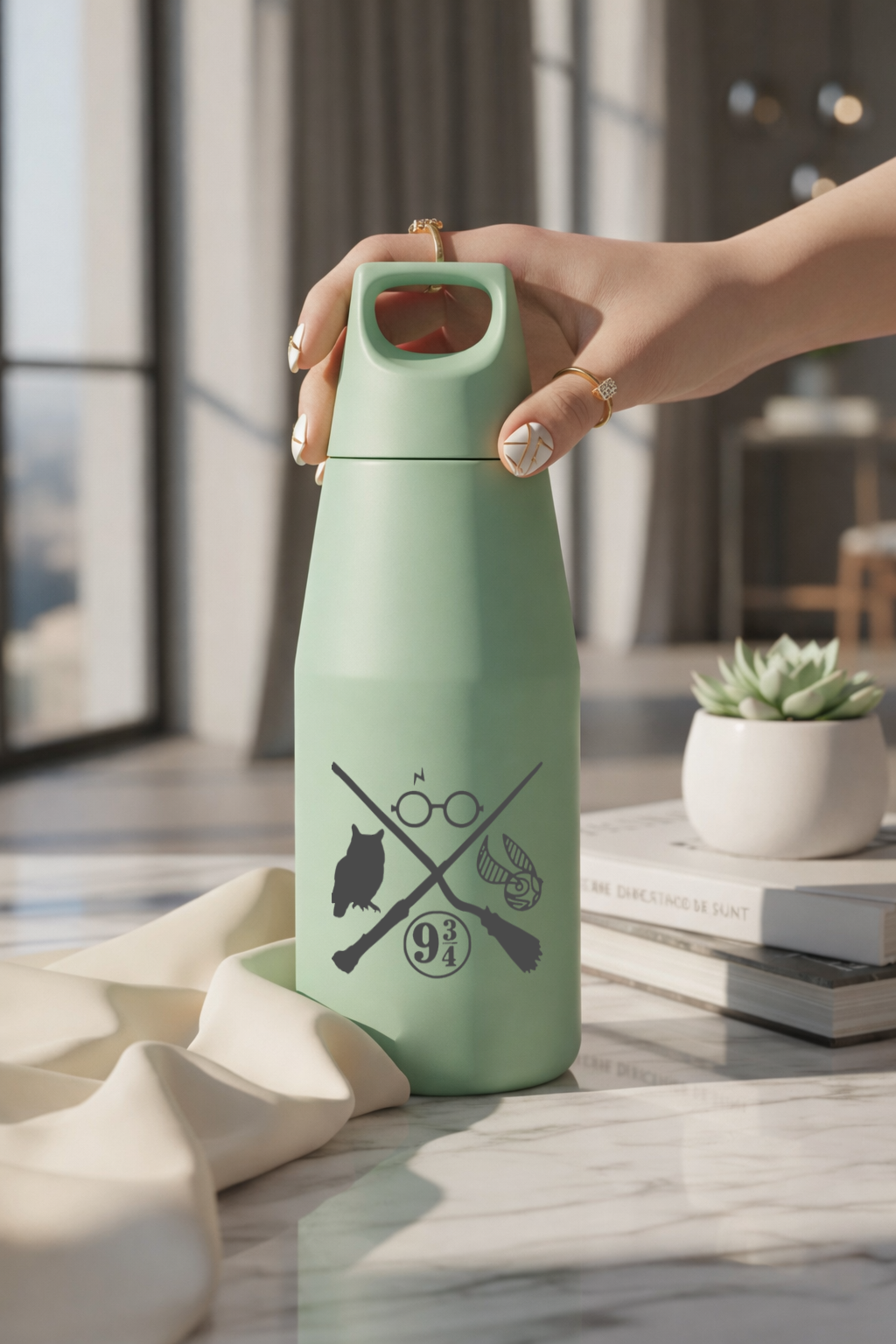 Printed Nuvra Geo-Dash Insulated Bottles 12hrs+ Hot and Cold |Premium Gifting | 580ml and 1100ml | 1 litre capacity 1219 Avenue India