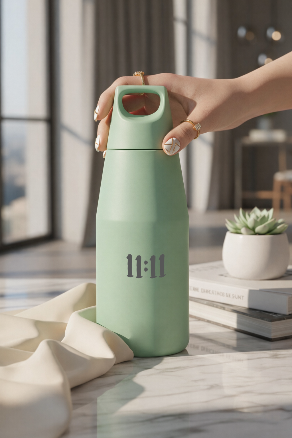 Printed Nuvra Geo-Dash Insulated Bottles 12hrs+ Hot and Cold |Premium Gifting | 580ml and 1100ml | 1 litre capacity 1219 Avenue India