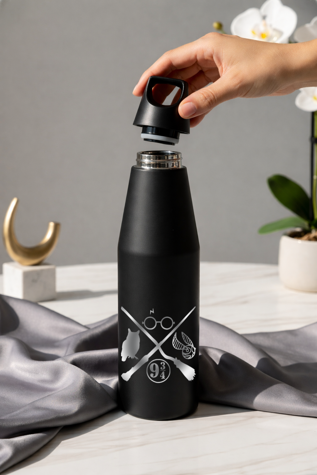 Printed Nuvra Geo-Dash Insulated Bottles 12hrs+ Hot and Cold |Premium Gifting | 580ml and 1100ml | 1 litre capacity 1219 Avenue India
