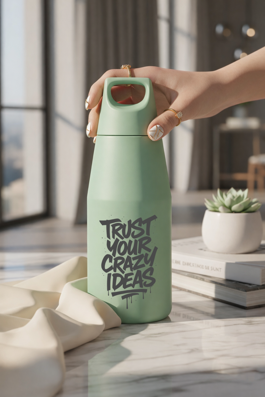 Printed Nuvra Geo-Dash Insulated Bottles 12hrs+ Hot and Cold |Premium Gifting | 580ml and 1100ml | 1 litre capacity 1219 Avenue India