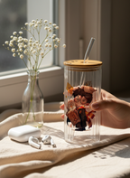 Ripple Taille Sipper 500ml| Cute Potter Print | 18oz Ripple Glass Tumbler with lid and straw 1219 Avenue India