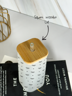 Squaro Sipper 450ml| Bows Design| Permanent Prints| Coffee Glass Tumbler with straw and lid 1219 Avenue