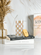 Squaro Sipper 450ml| Sage Daisy Dreamer Design| Permanent Prints| Coffee Glass Tumbler with straw and lid 1219 Avenue