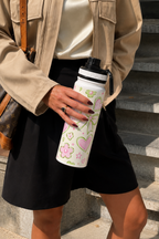 TANK-Sip™ Insulated Water Bottle | 950ml / 32oz | Double-Walled | Bowberry Bloom Print 1219 Avenue