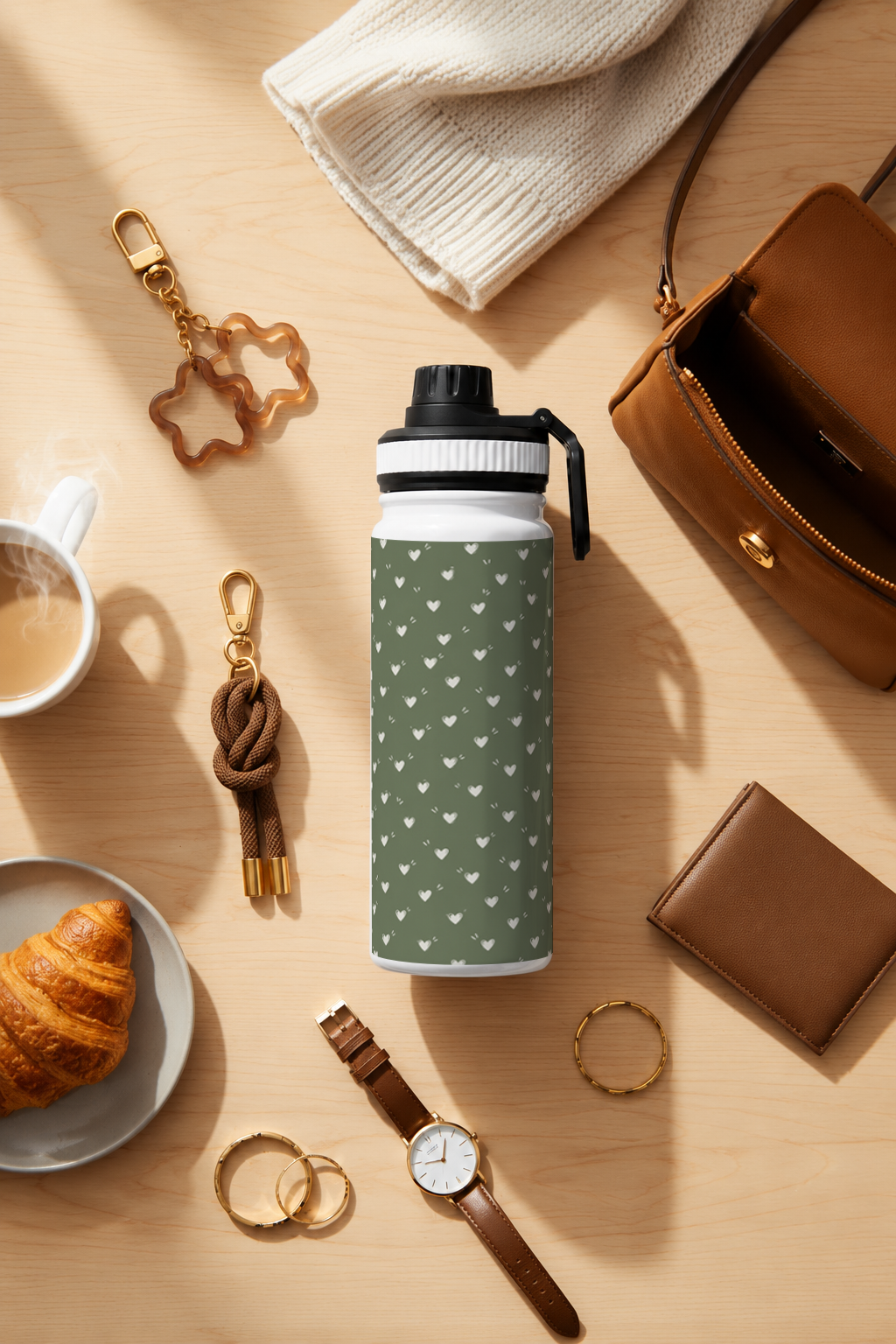 TANK-Sip™ Insulated Water Bottle | 950ml / 32oz | Double-Walled | Heartleaf Hush 1219 Avenue