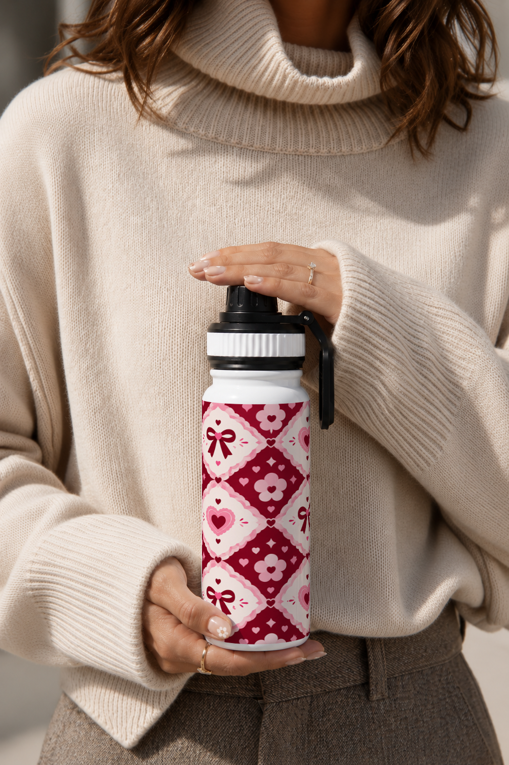 TANK-Sip™ Insulated Water Bottle | 950ml / 32oz | Double-Walled | Heartmail Romance 1219 Avenue