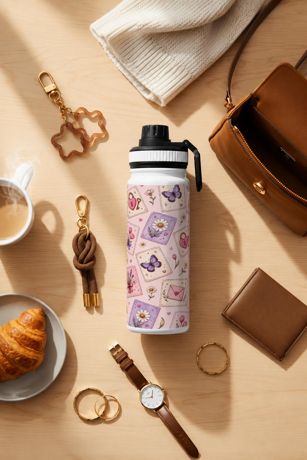 TANK-Sip™ Insulated Water Bottle | 950ml / 32oz | Double-Walled | Petal & Pastel 1219 Avenue