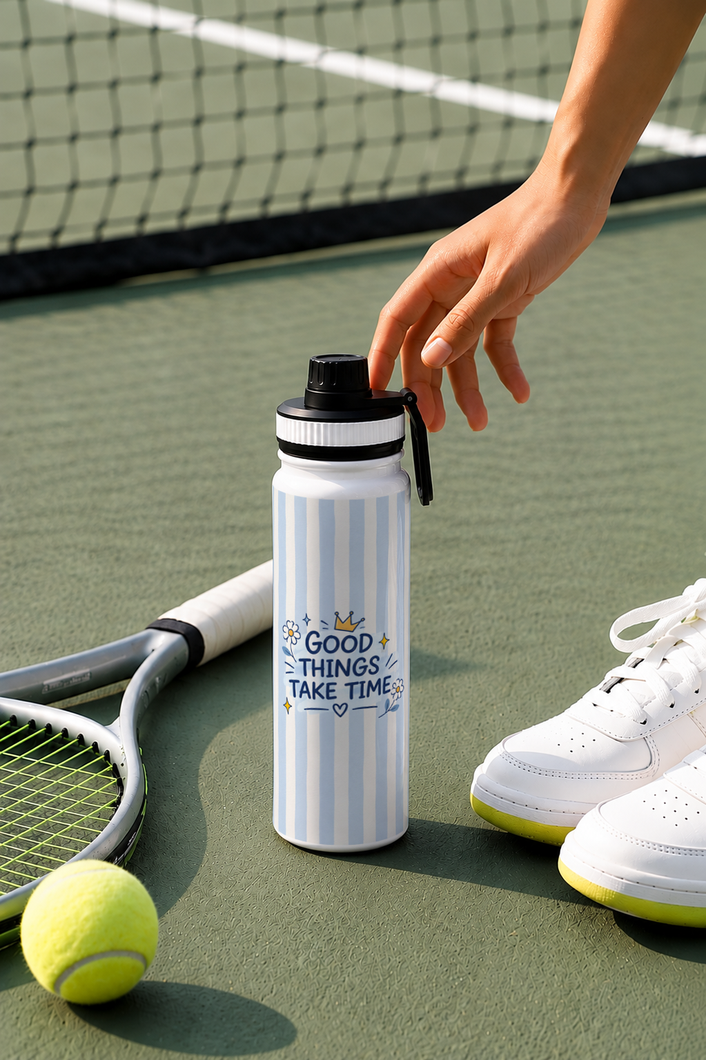 TANK-Sip™ Insulated Water Bottle | 950ml / 32oz | Double-Walled | Slow Bloom Blue 1219 Avenue