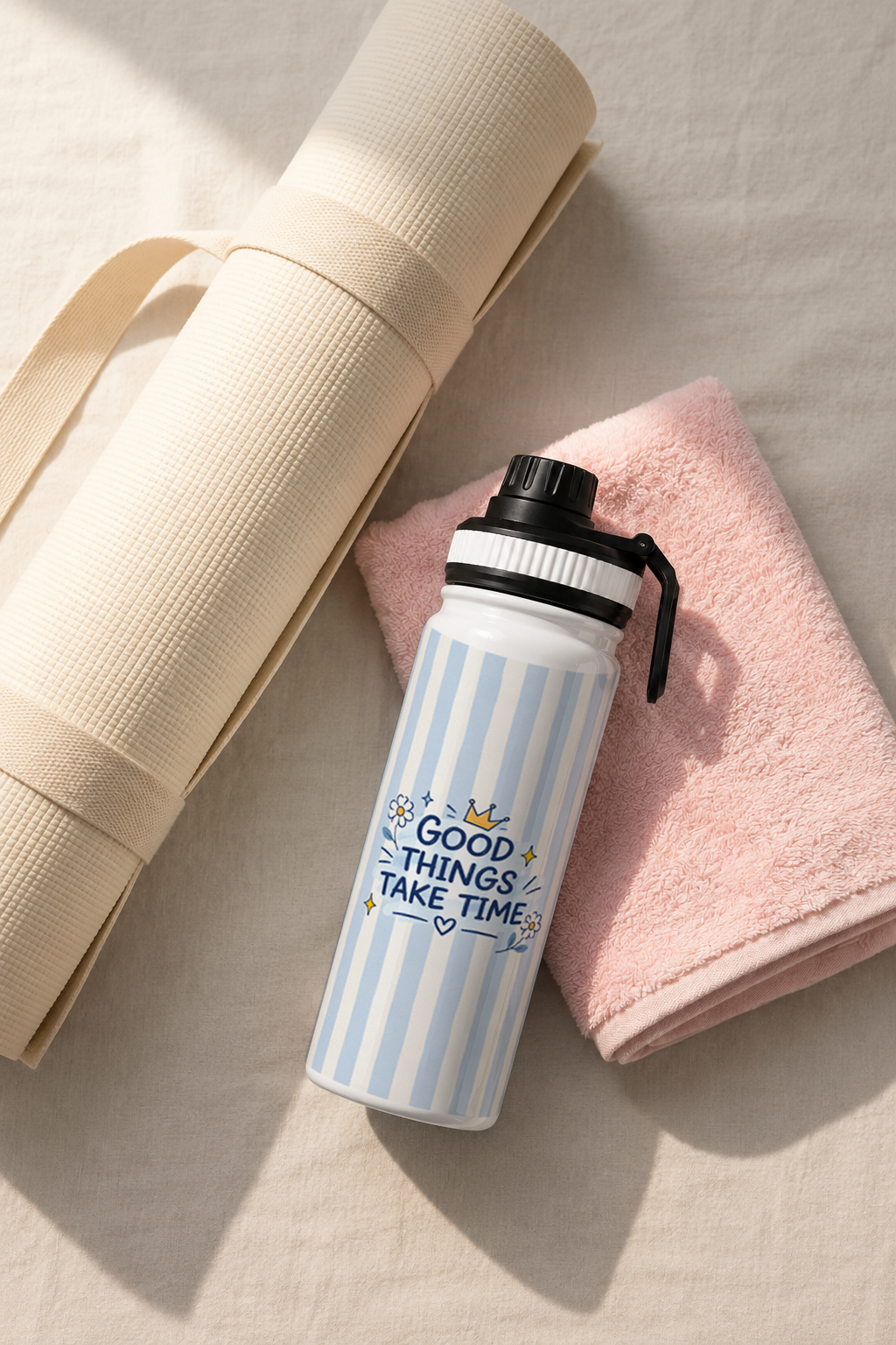 TANK-Sip™ Insulated Water Bottle | 950ml / 32oz | Double-Walled | Slow Bloom Blue 1219 Avenue