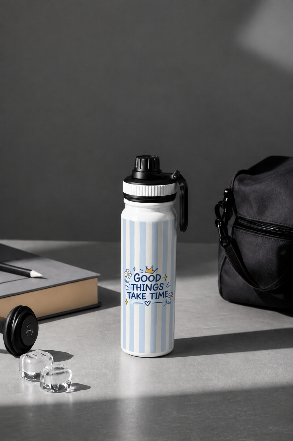 TANK-Sip™ Insulated Water Bottle | 950ml / 32oz | Double-Walled | Slow Bloom Blue 1219 Avenue