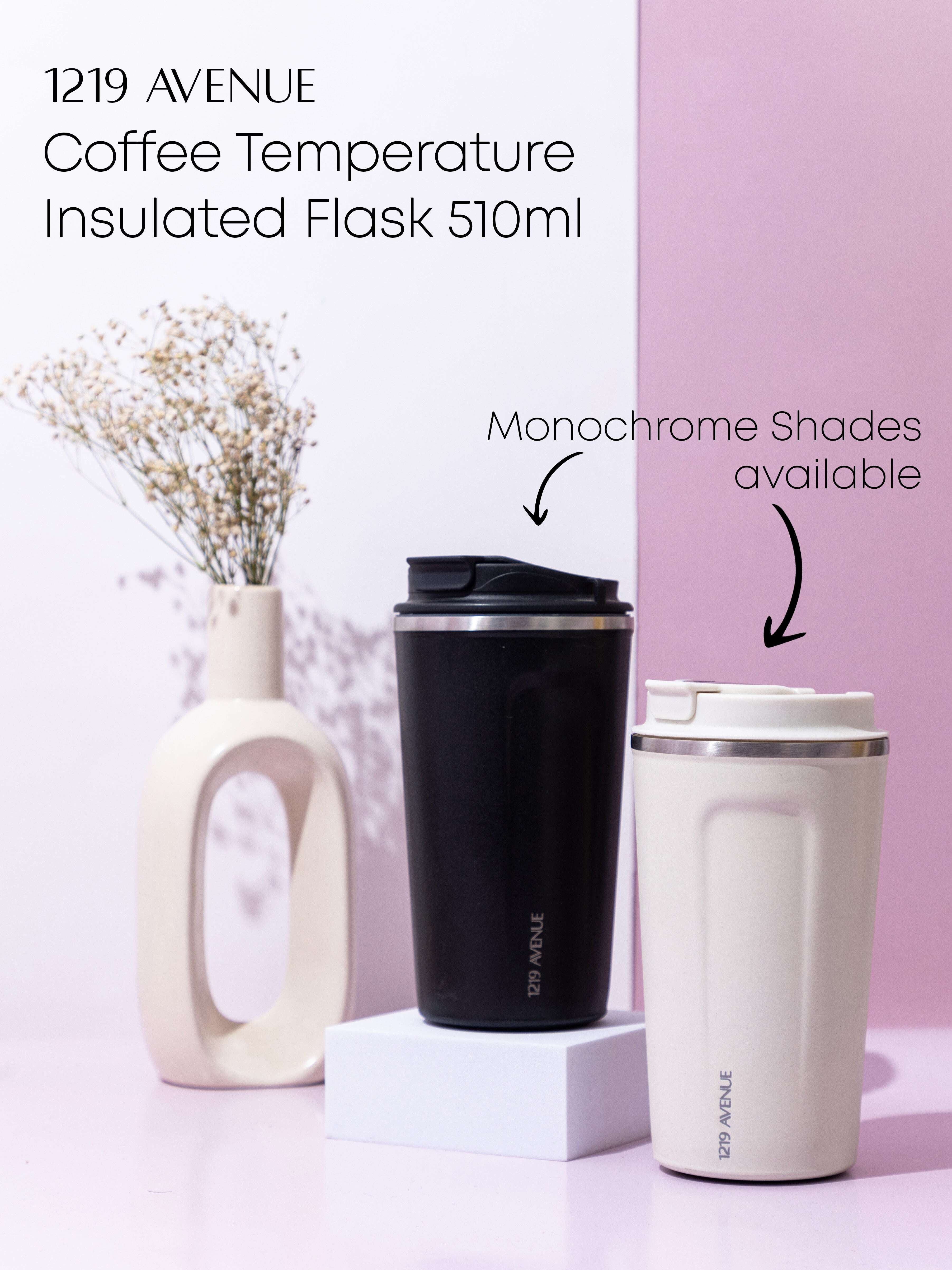 1219 Avenue Insulated Temperature Display Portable Coffee Flask 500ml 1219 Avenue India
