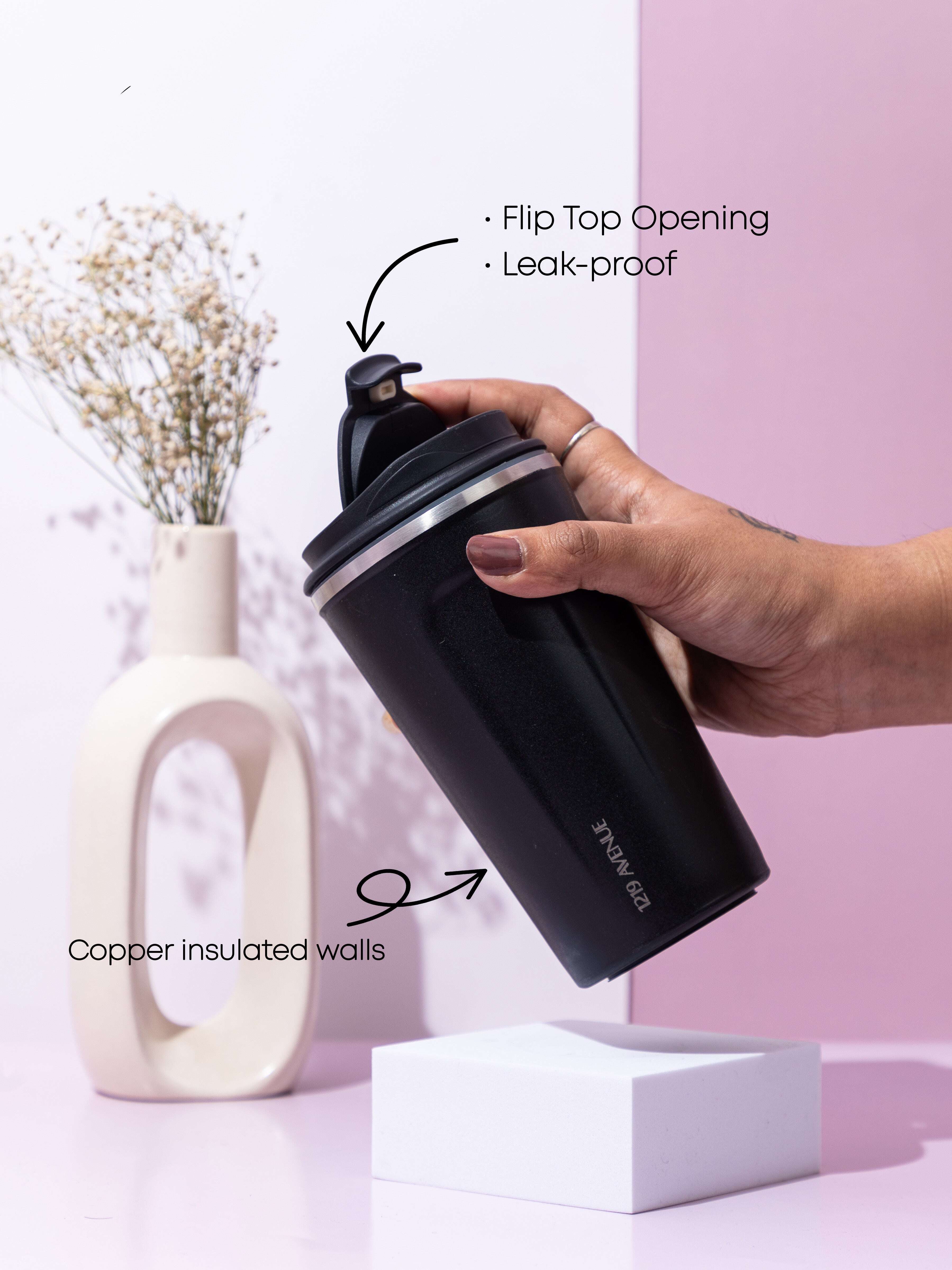 1219 Avenue Insulated Temperature Display Portable Coffee Flask 500ml 1219 Avenue India