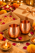The Gilded Duo Copper Glass Gift Set | 99% Copper Glasses 350ml 1219 Avenue