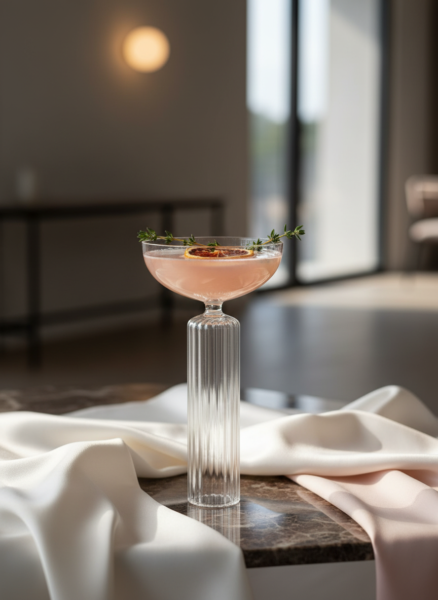 Totem Flutted Stem Coupe Glasses Set Of 2 | Luxury Cocktail & Champagne Glasses 1219 Avenue India