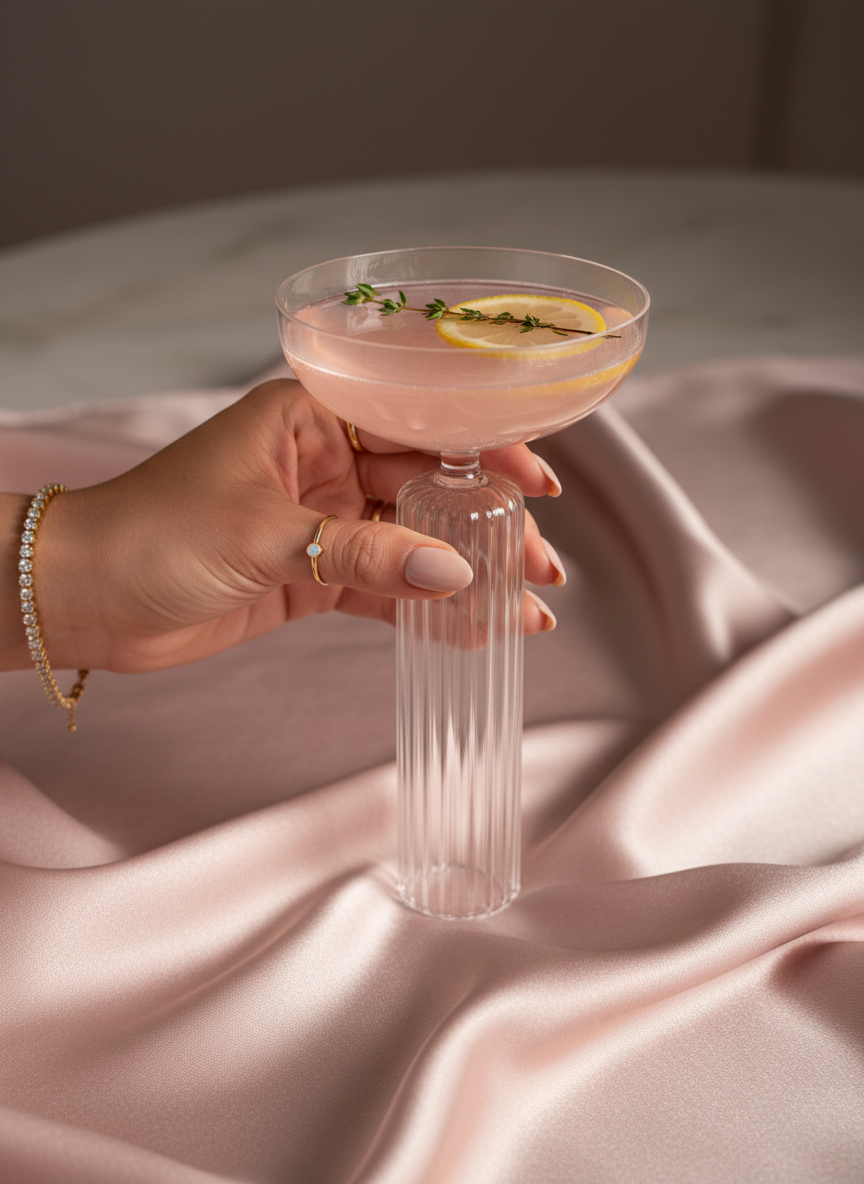 Totem Flutted Stem Coupe Glasses Set Of 2 | Luxury Cocktail & Champagne Glasses 1219 Avenue India