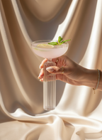 Totem Flutted Stem Coupe Glasses Set Of 2 | Luxury Cocktail & Champagne Glasses 1219 Avenue India