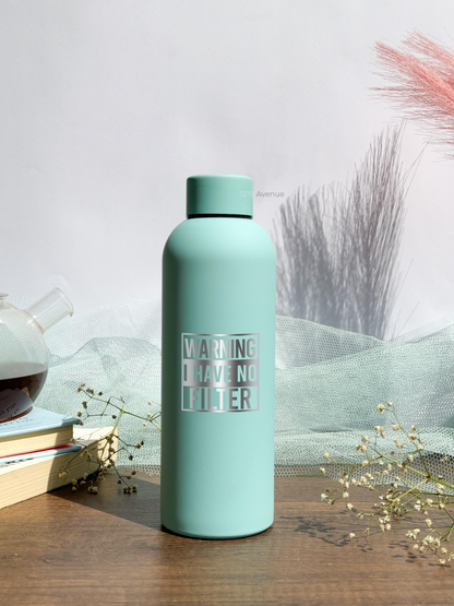 Bae-Sic Bottles 500 ML |I Have No Filter Print | Double Walled Hot And Cold Bottles